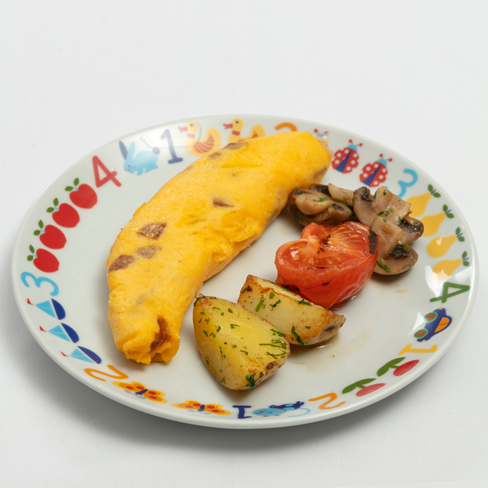 Omelet with chicken or beef sausage
