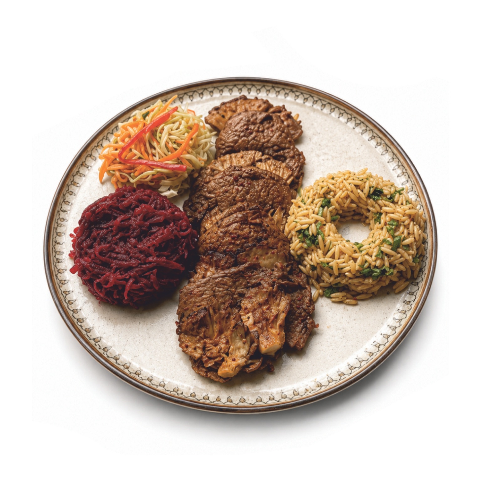 Grilled beef tenderloin with oyster mushrooms