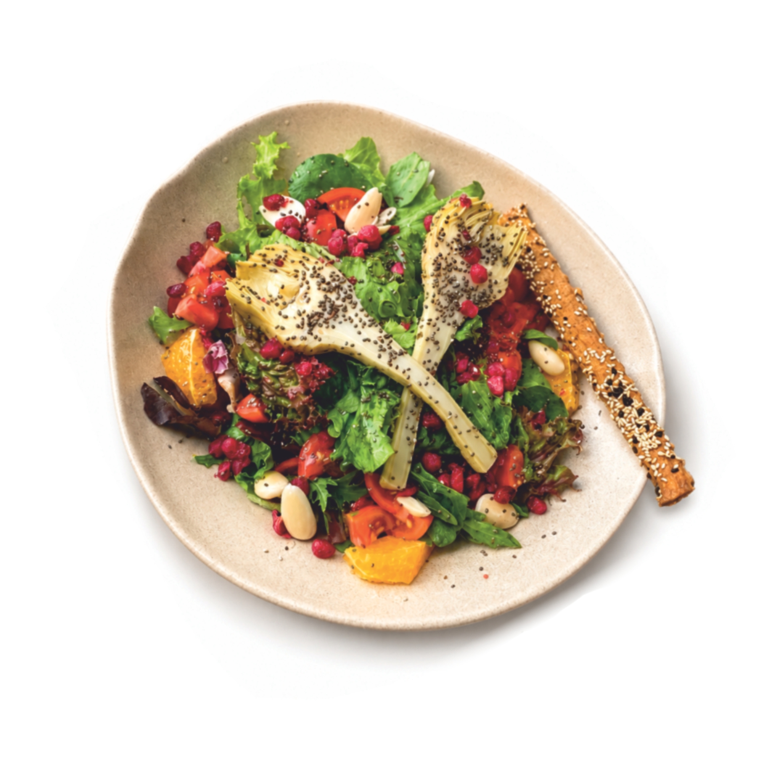 Chia seed artichoke salad