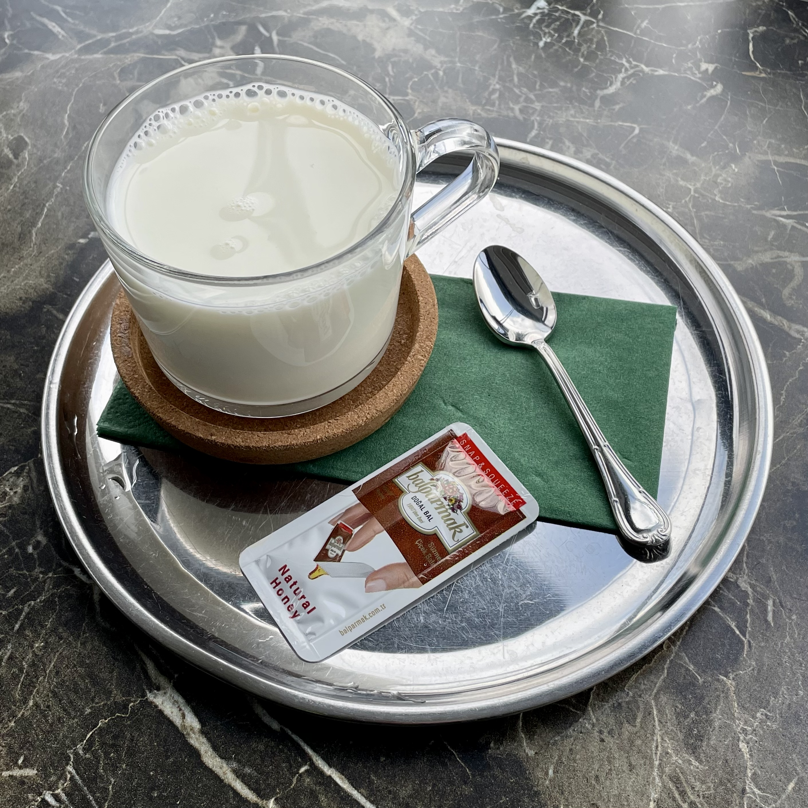Hot milk with Balparmak honey