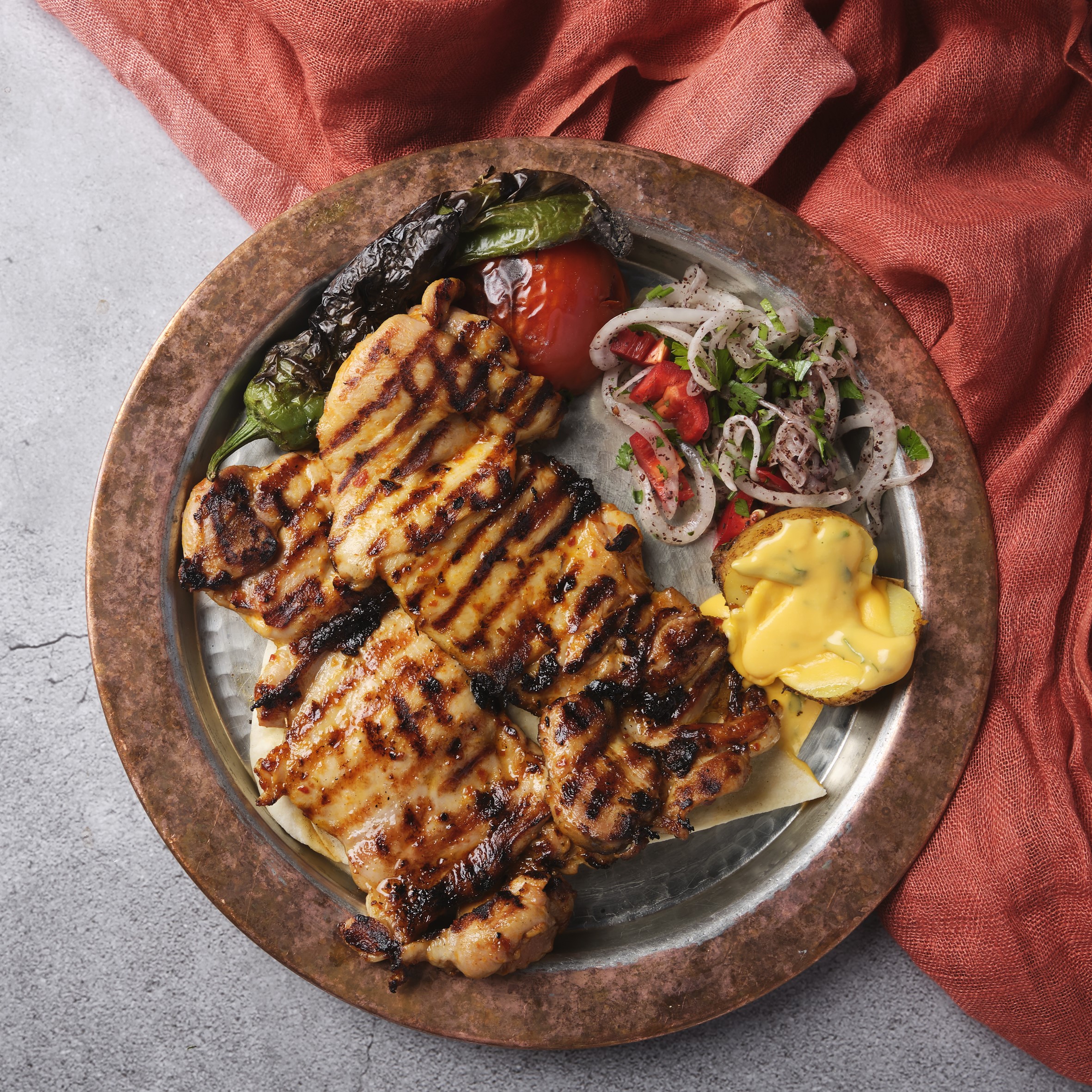Grilled chicken chops